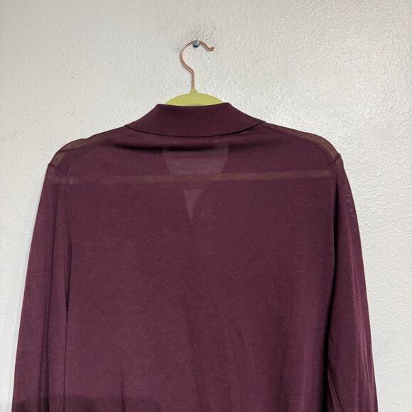 Zara Burgundy Knit Sweater Sz M - Picture 6 of 10